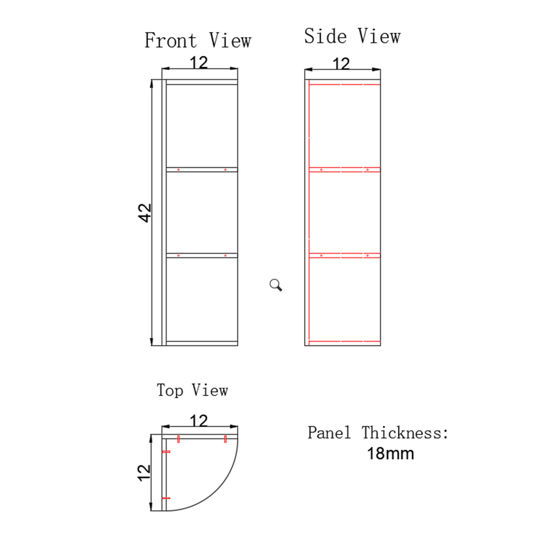 Picture of Wall End Shelf Cabinet (WES)